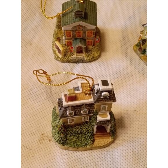 Liberty Falls Christmas Tree Ornament Set 6 Hand Painted L02 Vintage 90s - Picture 2 of 10